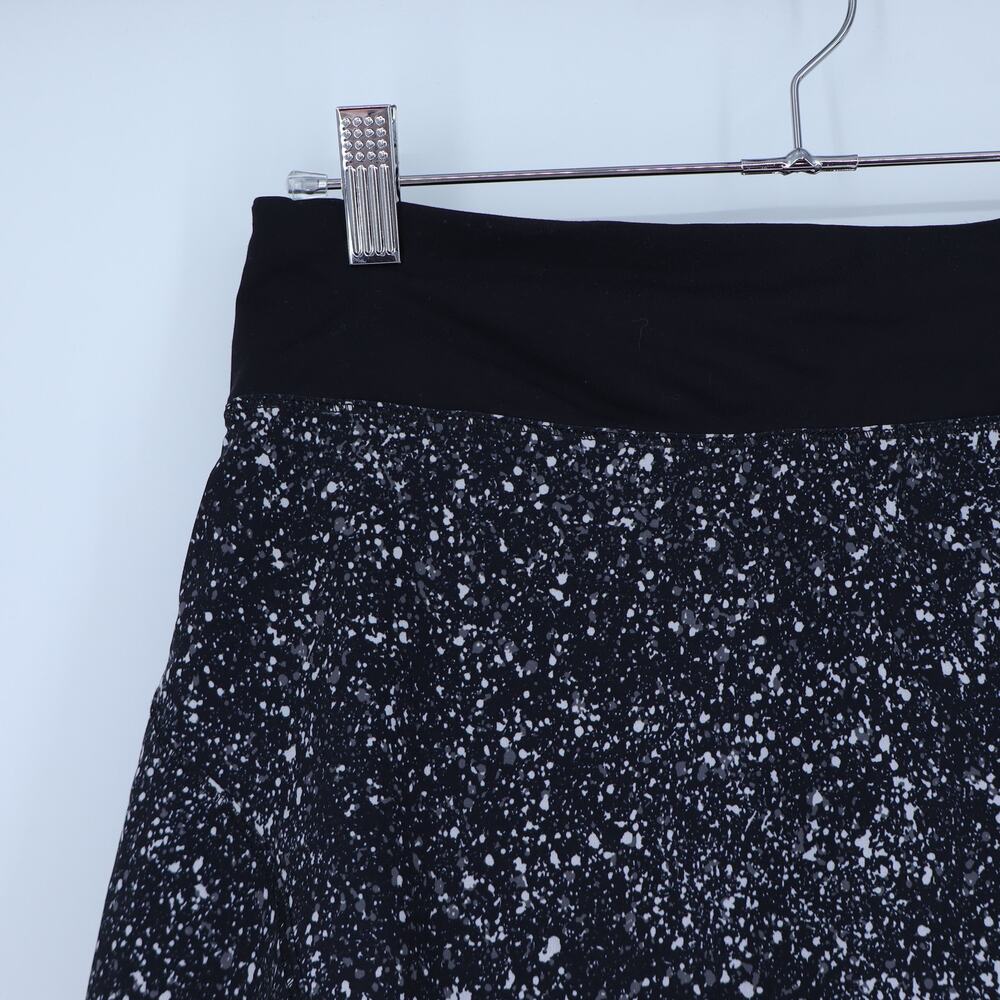 Lululemon Splatter White Circuit Breaker Skort Black Activewear Skirt Women's 4 - Picture 3 of 9